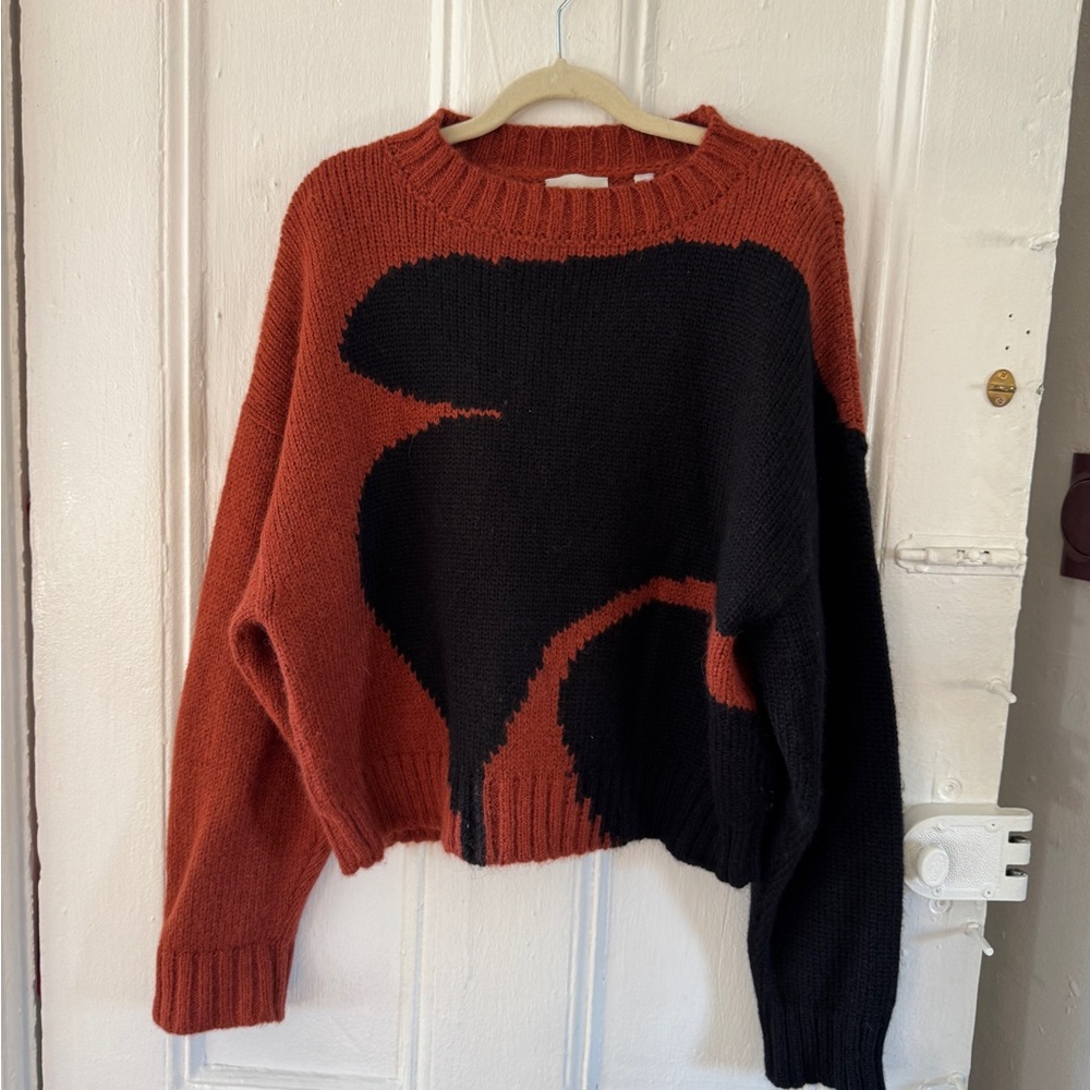 Untitled in Motion Stylish Black and Brown Women's Sweater